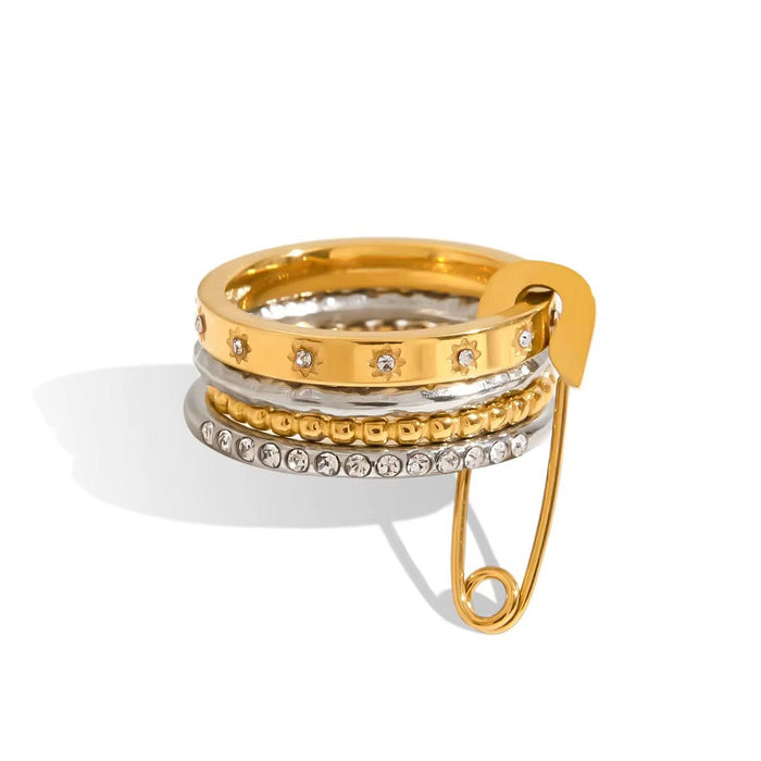 Sera Mixed Metal Stack It Ring