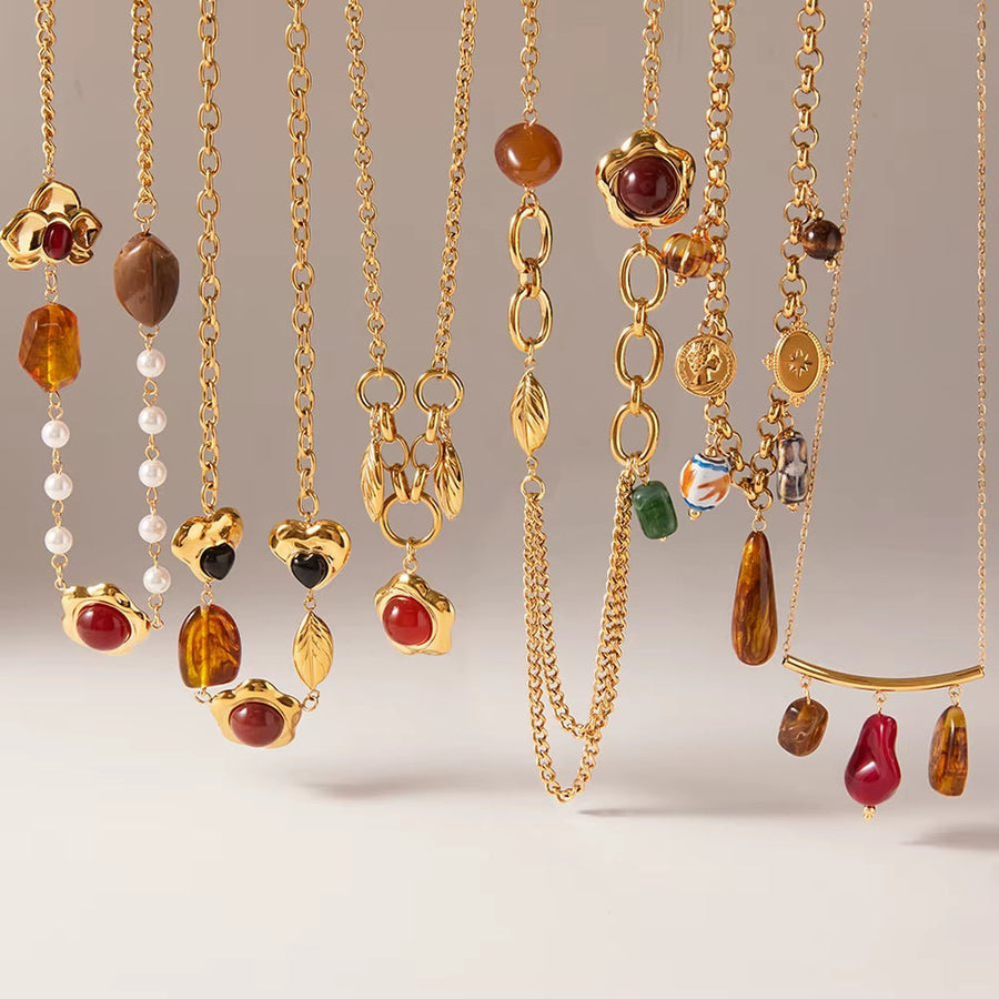 Sienna Gold Charm Necklace