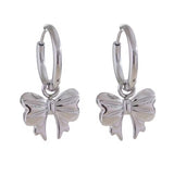Silver Bow Huggie Earrings - ILLUSIVE JEWELS