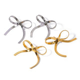 Silver Bow Stud Earrings - ILLUSIVE JEWELS