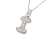 Silver Icy Bubble Letter Initial Necklace - ILLUSIVE JEWELS