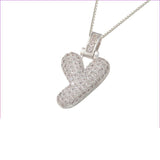 Silver Icy Bubble Letter Initial Necklace - ILLUSIVE JEWELS