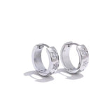 Silver Shooting Star Gemstone Huggies - ILLUSIVE JEWELS