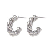 Silver Twist Earrings - ILLUSIVE JEWELS