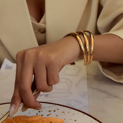 Soleia Gold Cuff Bracelet - ILLUSIVE JEWELS USA