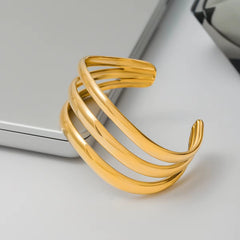 Soleia Gold Cuff Bracelet - ILLUSIVE JEWELS USA