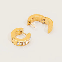 Sutton Baguette Hoops - ILLUSIVE JEWELS USA