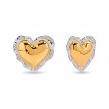 Thea Gold Heart Stud Earrings