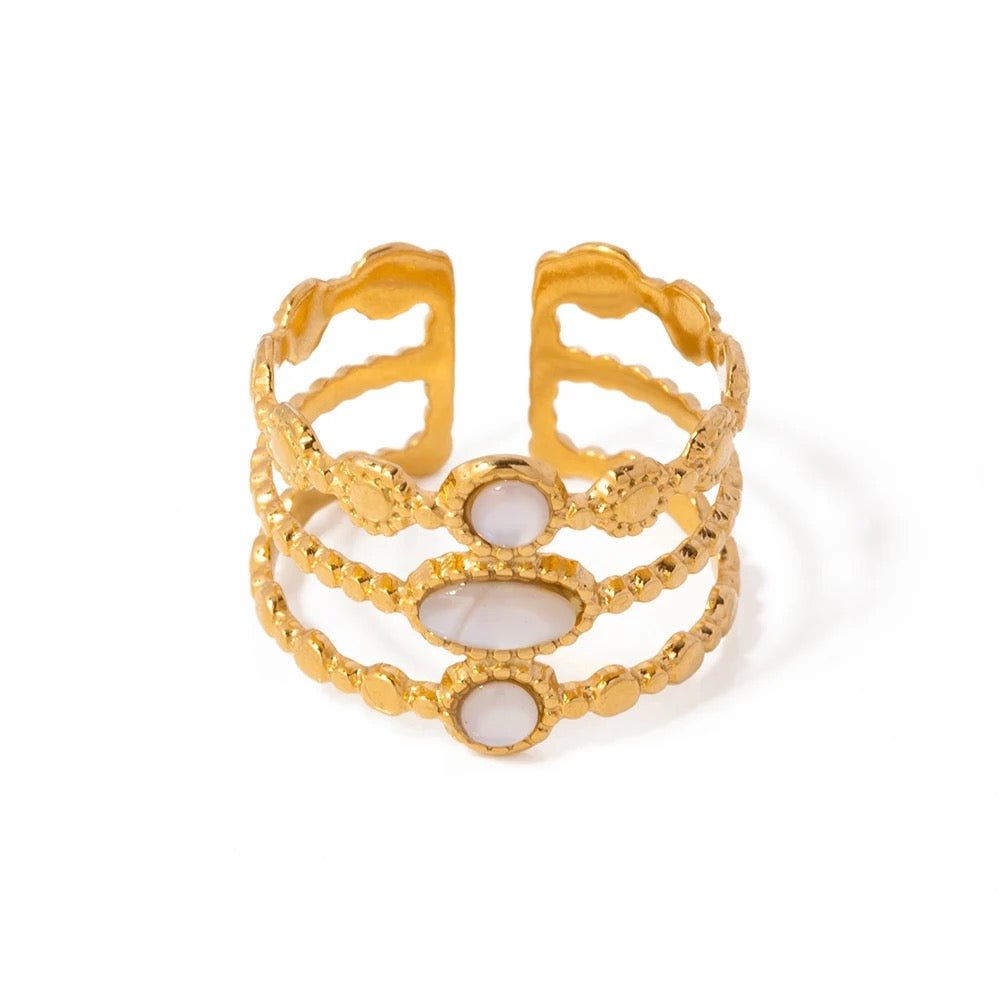 White Ophelia Ring - ILLUSIVE JEWELS