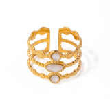 White Ophelia Ring - ILLUSIVE JEWELS
