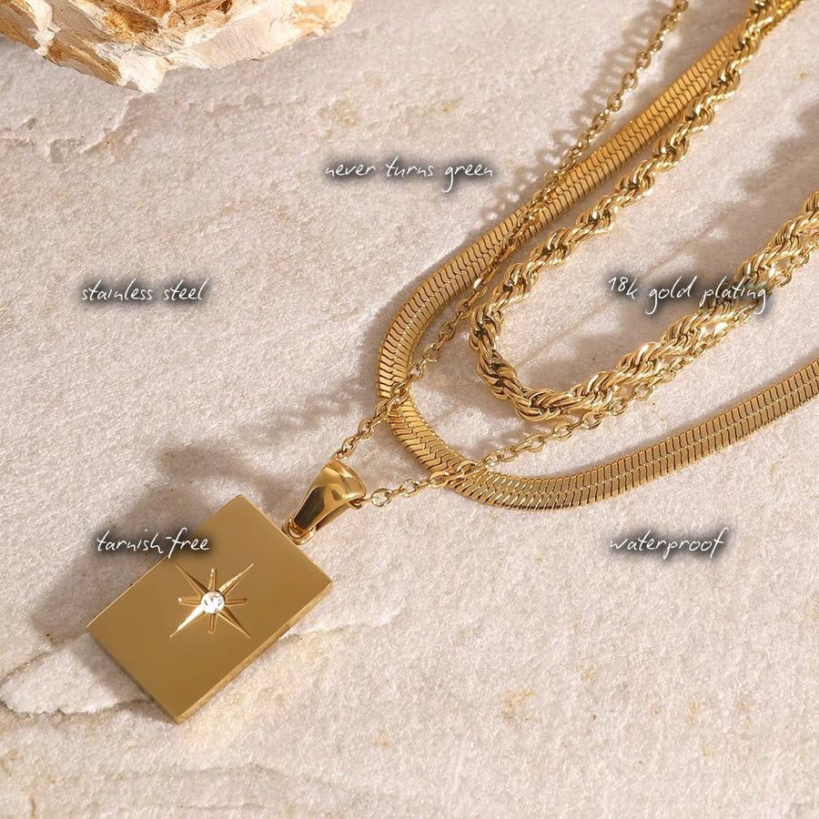 Wren Layered Necklace Set — features