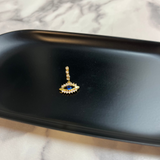 Gold Diamante Evil Eye Nose Ring